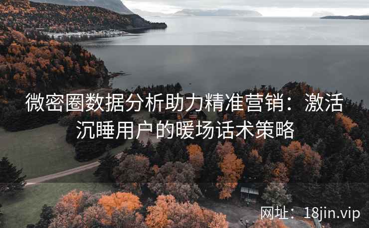 微密圈数据分析助力精准营销：激活沉睡用户的暖场话术策略