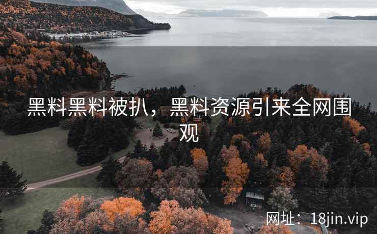 黑料黑料被扒，黑料资源引来全网围观